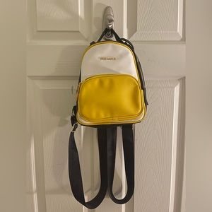 Steve Madden mini backpack yellow white black backpack good condition used twice
